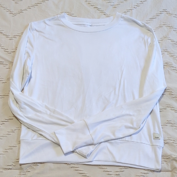 Vuori Tops - Vuori Women’s Daydream Crewneck White Top – Size S, Soft Lightweight Essential
